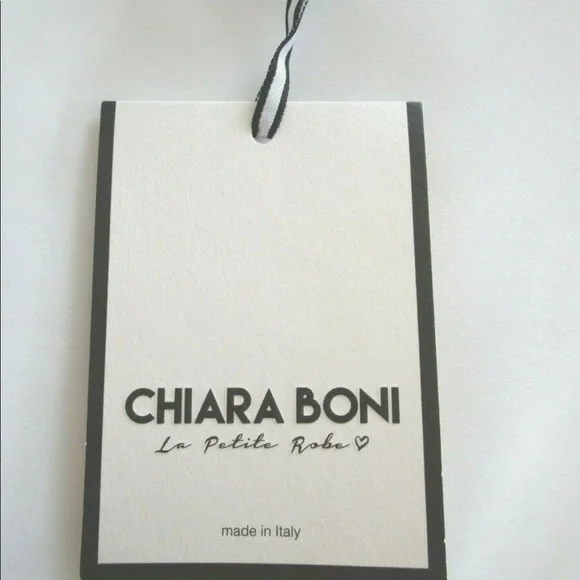 NWT Chiara Boni White & Black Peplum Dress 8